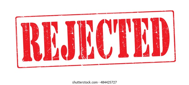 stamp with text "rejected" isolated on white background. Vector illustration