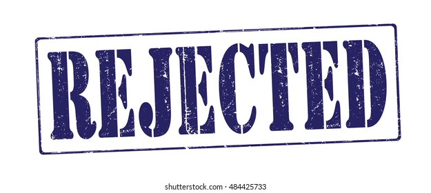 stamp with text "rejected" isolated on white background. Vector illustration