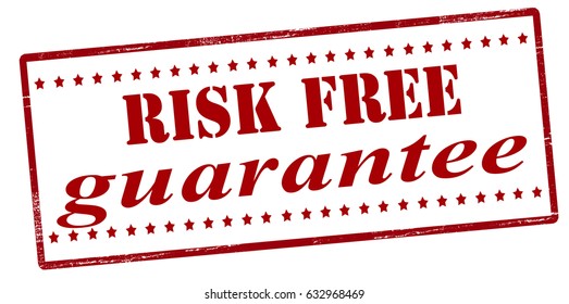 Stamp With Text Risk Free Guarantee Inside, Vector Illustration