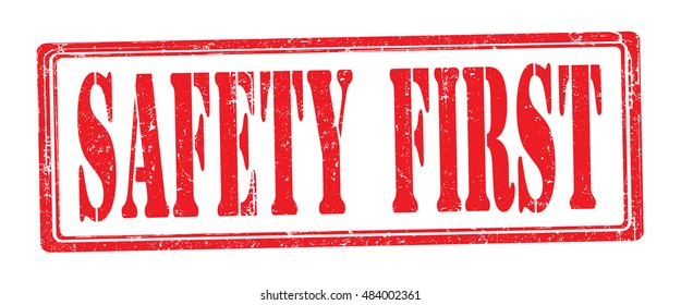 Stamp Text Safety First Isolated On Stock Vector (Royalty Free ...