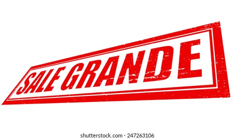 Stamp with text sale grande inside, vector illustration