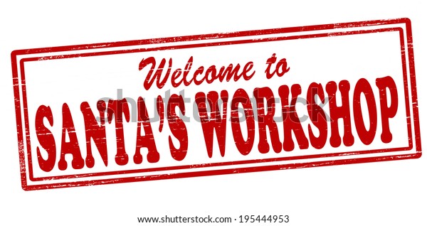 Stamp Text Santa Workshop Inside Vector Stock Vector (Royalty Free ...