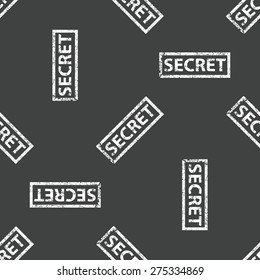 Stamp with text SECRET repeated on grey background