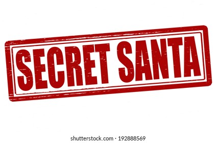 Stamp With Text Secret Santa Inside, Vector Illustration