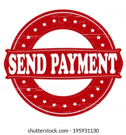 Stamp with text send payment inside, vector illustration