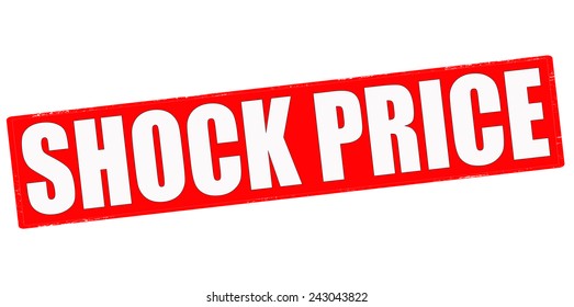 Stamp with text shock price inside, vector illustration