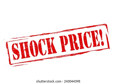 Stamp with text shock price inside, vector illustration