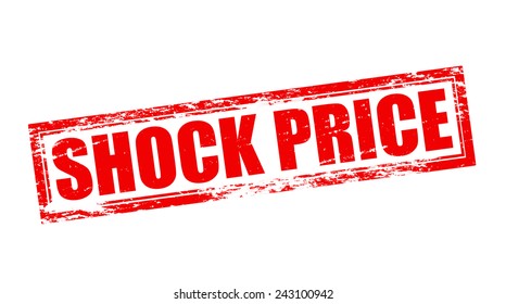 Stamp with text shock price inside, vector illustration