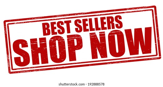 Stamp with text shop now inside, vector illustration