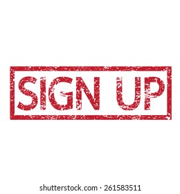 Stamp text SIGN UP