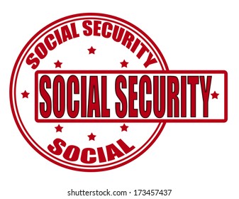 Stamp Text Social Security Inside Vector Stock Vector (royalty Free 