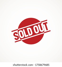 Stamp with text sold out inside,vector illustration Sold out sign or stamp on white background, vector illustration