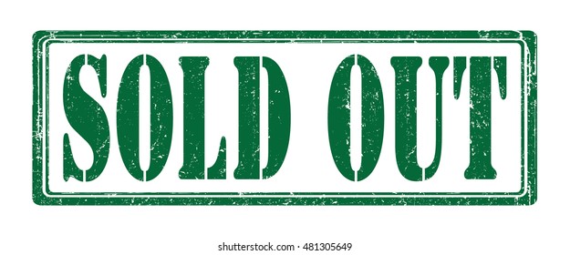 stamp with text "sold out" isolated on white background. Vector illustration.
