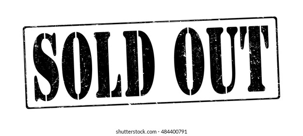 stamp with text "sold out" isolated on white background. Vector illustration