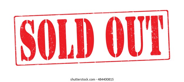 stamp with text "sold out" isolated on white background. Vector illustration