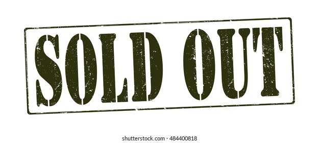stamp with text "sold out" isolated on white background. Vector illustration