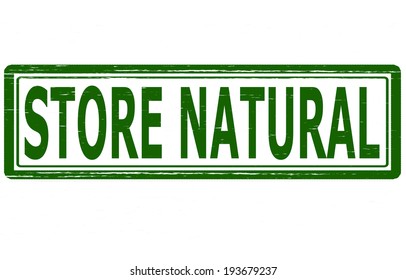 Stamp with text store natural inside, vector illustration