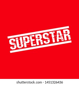 Stamp With The Text Superstar. Superstar Rubber Stamp, Label, Badge, Logo,seal