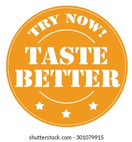 Stamp with text Taste Better,vector illustration