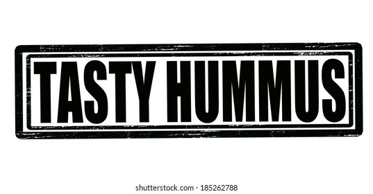 Stamp with text tasty hummus inside, vector illustration