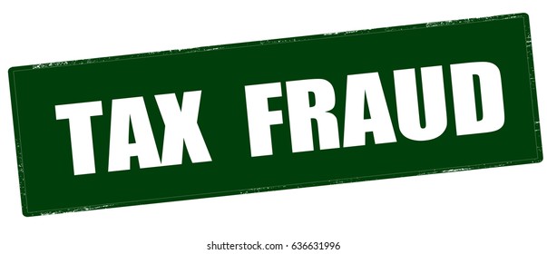 Stamp with text tax fraud inside, vector illustration