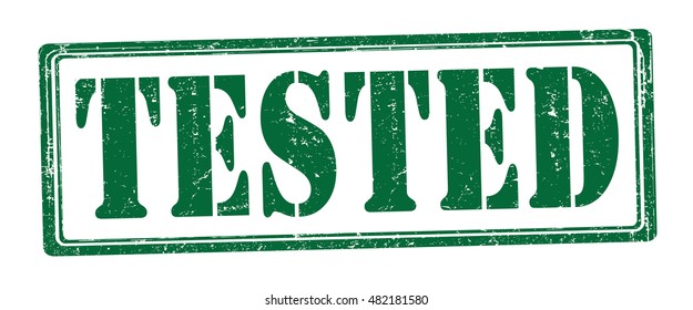 stamp with text "tested" isolated on white background. Vector illustration