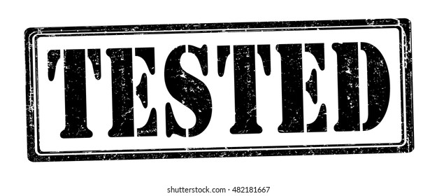 stamp with text "tested" isolated on white background. Vector illustration
