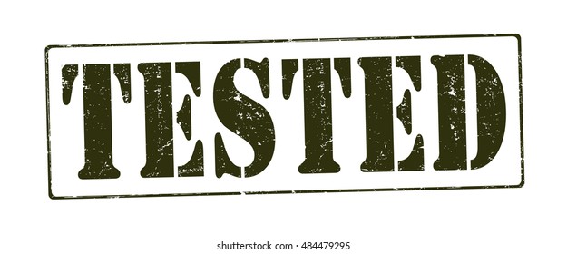 stamp with text "tested" isolated on white background. Vector illustration