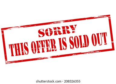 Stamp with text this offer is sold out inside, vector illustration