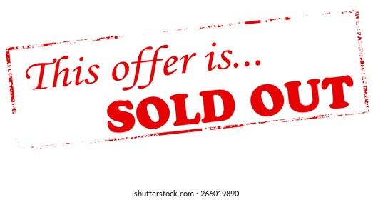 Stamp with text this offer is sold out inside, vector illustration