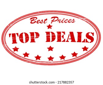 Stamp with text top deals inside, vector illustration