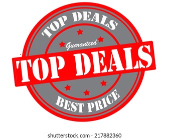 Stamp with text top deals inside, vector illustration