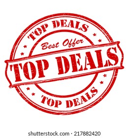Stamp with text top deals inside, vector illustration