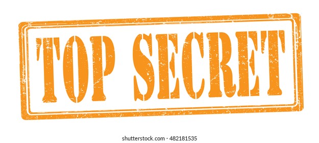 stamp with text "top secret" isolated on white background. Vector illustration