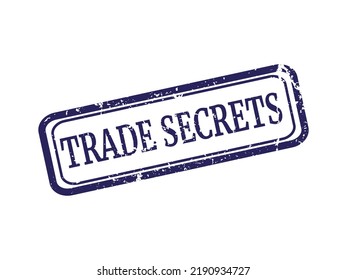 Stamp with text trade secrets inside, vector illustration
