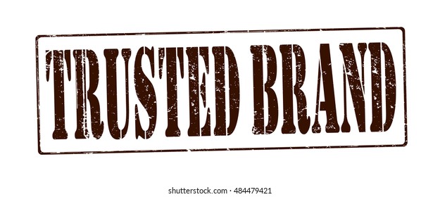 stamp with text "trusted brand" isolated on white background. Vector illustration