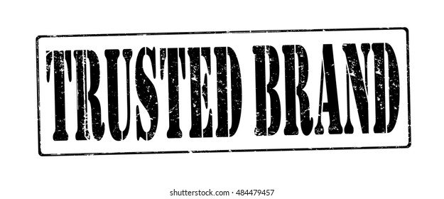 stamp with text "trusted brand" isolated on white background. Vector illustration