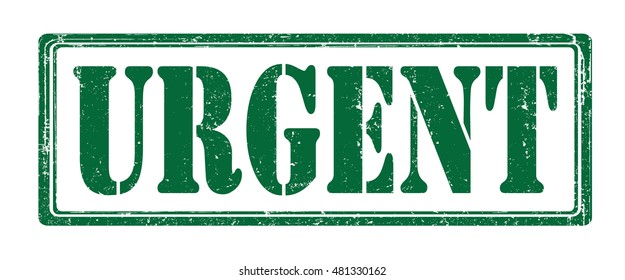 stamp with text "urgent" isolated on white background. Vector illustration.