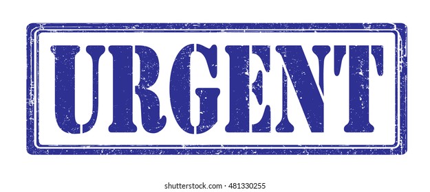 stamp with text "urgent" isolated on white background. Vector illustration.