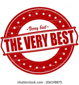 Stamp with text the very best inside, vector illustration