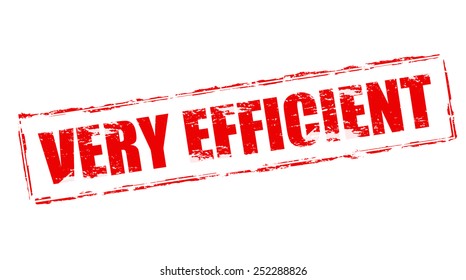 Stamp with text very efficient inside, vector illustration