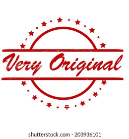 Stamp with text very original inside, vector illustration