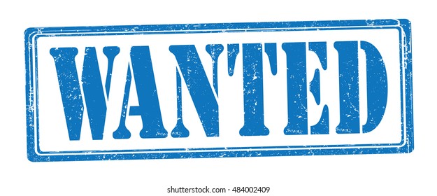 stamp with text "wanted" isolated on white background. Vector illustration