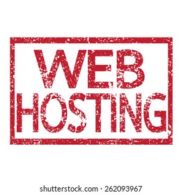 Stamp text WEB HOSTING