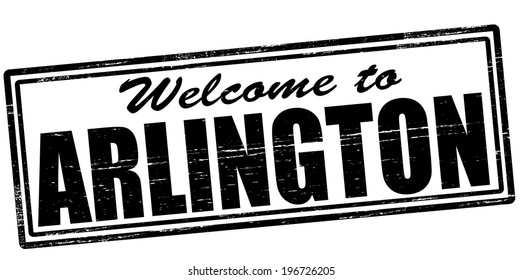 Stamp with text welcome to Arlington inside, vector illustration
