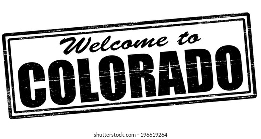 Stamp with text welcome to Colorado inside, vector illustration