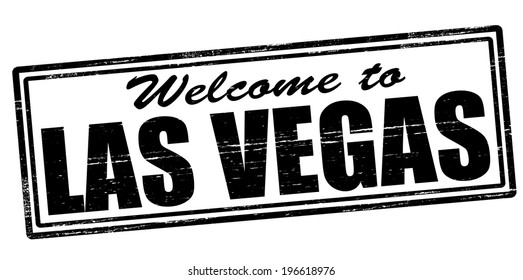 Stamp with text welcome to Las Vegas inside, vector illustration