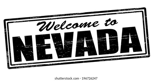 Stamp with text welcome to Nevada inside, vector illustration