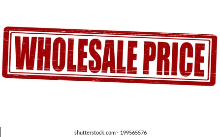 Stamp with text wholesale price inside, vector illustration