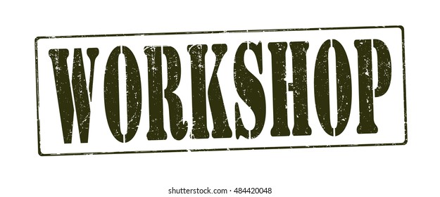 stamp with text "workshop" isolated on white background. Vector illustration